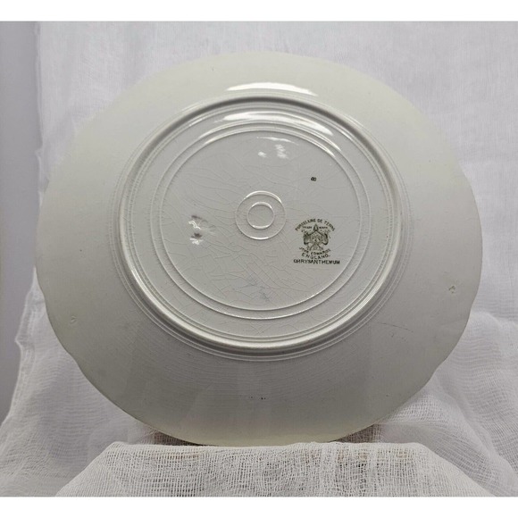 VTG Porcelaine De Terre John Edwards England Mum 10" Plate SET of 3 (1 CHIPPED) - Picture 3 of 4